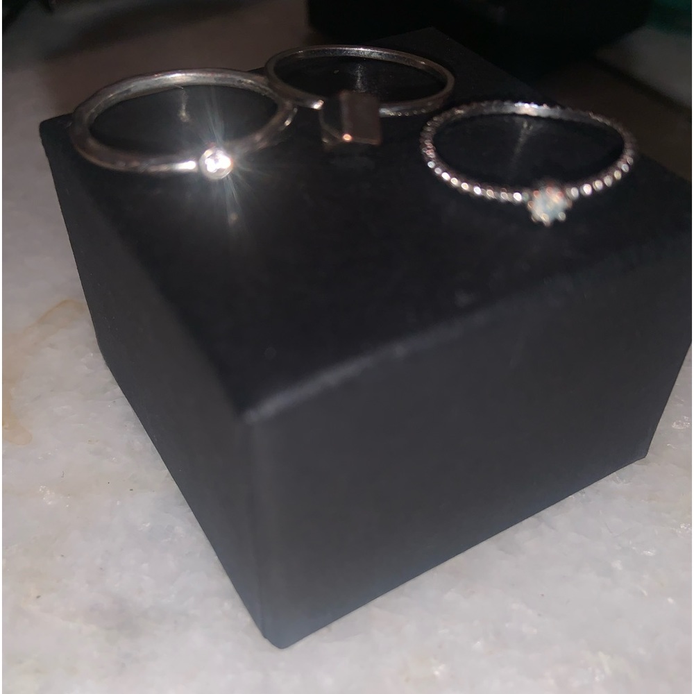 3 CUTE RINGS SIZE 7